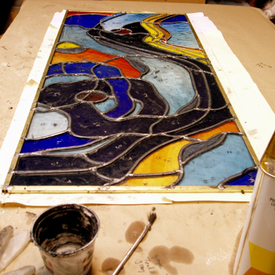 Cementing a Stained Glass Window