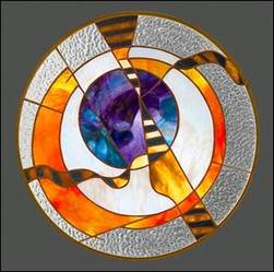 Incomplete Forms Stained Glass Panel